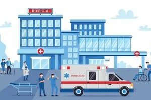 hospital-building-outside-composition-vector