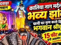 छिंदवाड़ा के लालबाग में सजी कालिया नाग मर्दन की भव्य झांकी: फनों पर नृत्य करते दिखे भगवान श्रीकृष्ण, 15 फीट की प्रतिमा बनी आकर्षण का केंद्र…